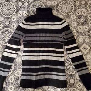 Women's Jones of NY striped turtleneck